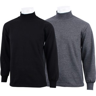 2장 [더빅보스] 겨울 남성용 BS 순면 기모 목티 _ 기모안감 겨울작업복 보온 히트 필수 티셔츠 방한 터틀넥 B2325