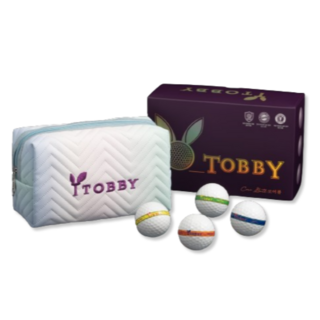 토비 저압축 골프공 대회공인구 12개입 비거리 퍼팅라인 선물, 1세트