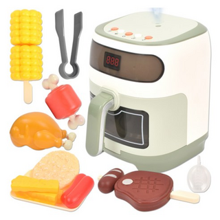 오즈토이 수증기가 나오는 스팀 쿠킹 에어프라이어, 그린, 1세트