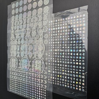 이로나 자개스타일 한복 전사지 전통문양 열전사 스티커 DIY 꾸미기 재료 홀로그램, 1개, 이모티콘세트/금박