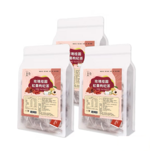 女神殿 玫瑰桂圓紅棗枸杞茶 (女神四物茶) ，獨立包裝，養生茶飲，女性調理，溫潤滋補，促進代謝，紅潤好氣色, 6g, 3個, 15個裝