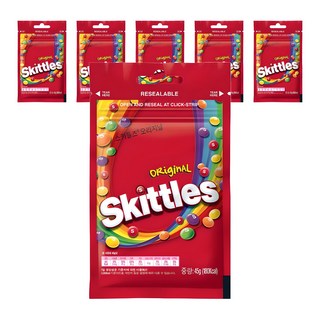 Skittles 彩虹糖 混合水果口味, 45g, 6個