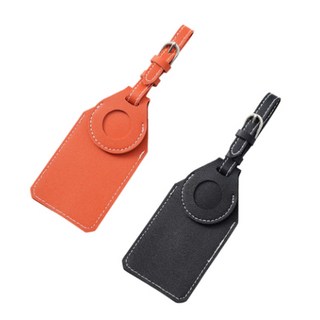 極致經典AirTag防丟失皮革行李托運吊牌，耐磨防刮，行李追蹤，雙入組
