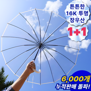 노비에 튼튼한 빅사이즈 투명 장우산