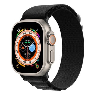 Apple Watch 高山回環款錶帶 透氣親膚 適用 Ultra 42 45 49mm, 1個, 高山回環款-黑色