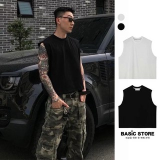 韓國Boxy短寬背心 Cleanfit 純棉材質 百搭 寬短 背心 韓系 男女