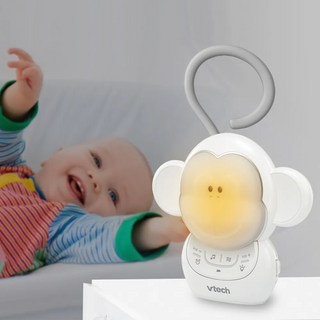 Vtech 攜帶型音樂安撫小猴Myla 聲光安撫玩具 充電式可攜式音樂白噪音夜燈 定時睡眠掛勾音樂鈴 舒眠