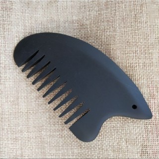 砭石梳子刮痧板 頭部經絡按摩 加厚款 護髮美髮 舒緩放鬆, 1個, 4號