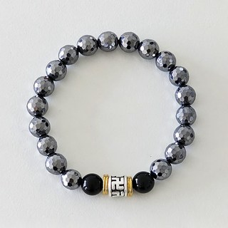 스노우베라 테라헤르츠 불교 팔찌 흑요석 액막이 행운 소원 합격기원 팔찌