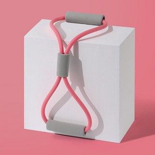 8字拉力器瑜伽器材 彈力帶 健身拉力繩 高彈力, 粉色8字拉力器, 1個