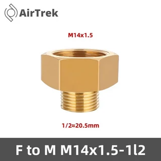 BSP 암나사 황동 감속기 부싱 파이프 피팅 어댑터 M14 M20 1/8 "1/4" 3/8 "1/2", M14x1.5 F to 1l2 M, 1개