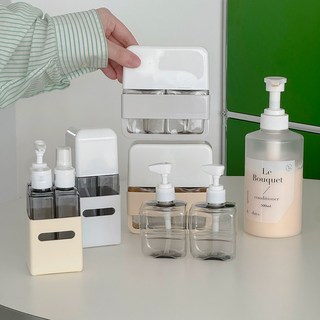 이이공브이샵 여행용 공병 세트 60ml 100ml 리필용기 샘플 소분, 1개, 100ml-그레이