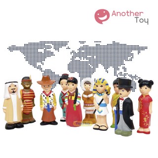 어나더토이 소프트 다문화인형 역학인형 가족인형 장식장 직업인형 다름의 존중 어린이집평가인증교구, 소프트 다문화인형 10인 단품 재고보유, 1개