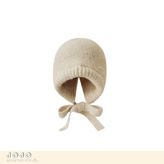 JOJO純色針織巴拉克拉法帽 可愛禦寒保暖毛帽 韓系綁帶毛帽