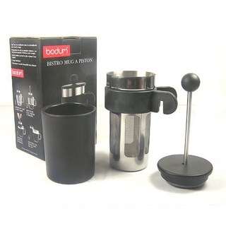 Bodum Bistro Mug Press 隨身不鏽鋼濾壓壺三件式 (加碼送玻璃壺), 1個