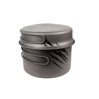 野樂 魔物獵人系列 1.4L套鍋 登山鍋 露營鍋 野營鍋 鍋具 戶外鍋 便攜鍋 聯名, 1個, 魔物獵人系列-1.4L套鍋, 銀色