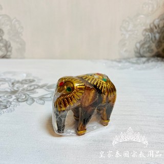 皇家佛具 泰國手工木雕大象 四面佛供品 還願愛神天神 泰國供品, 小(高6.5cm)