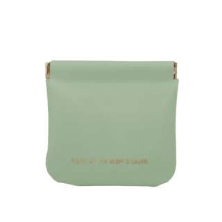 多功能彈片收納包：充電線、耳機、化妝品、口紅、月事包隨身收納, 綠色, 1個