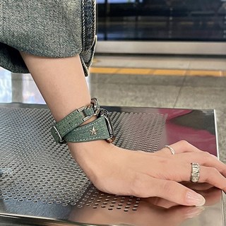 雙圈牛仔金屬錶帶 Apple Watch iwatch 錶帶 適用於 Series 9 8 7 6 5 蘋果手錶, 復古色,適用：38/40/41/S10 42mm, 1個