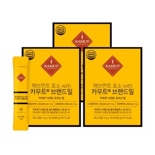 카무트효소분말 식약청 HACCP인증 캐나다 정품 30포, 90g, 3개