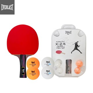 에버라스트 X 2.8 쉐이크 탁구라켓 + 2성 탁구공 4개 세트상품, 1개, X 2.8 쉐이크 탁구라켓+탁구공 4개