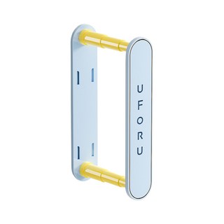UFORU 衣架收納架 壁掛式衣架整理架 伸縮折疊設計, 藍色【無痕貼安裝】, 1個