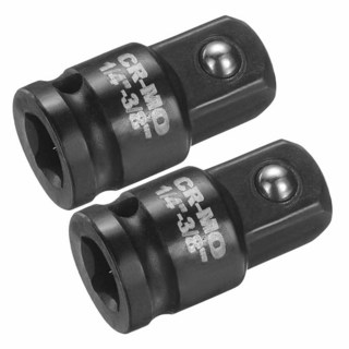 HARFINGTON 임팩트 소켓 어댑터 0.6cm(1/4인치) 암 - 1cm(3/8인치) 수 스퀘어 드라이브 증가기 표준 SAE CR-MO 스틸 컨버터 드라이버 래칫 렌치 브레