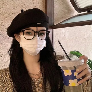 秦小姐精品店 臺灣齣貨 新款網紅帽子 女鞦鼕季 褶皺顯臉小 雲朵帽 百搭休閒 金屬標八角貝雷帽