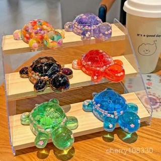 流沙小烏龜夜光水晶玩具，超大號發光水晶動物，高顏值兒童玩具，夜光安睡好夥伴, 1個, 巨龜紫色1個裝,【9.3cm爆閃流沙烏龜】