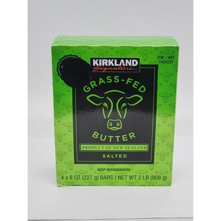 커클랜드 솔티드 가염버터 227g x 4EA 그라스 페드 목초, 4개