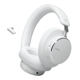 삼성공식파트너 AKG N9 HYBRID 블루투스 헤드폰 Hi-Res 공간음향 노이즈캔슬링 최대 100시간 C타입 동글이 톡쓰루 주변소리듣기 LDAC 무선 헤드셋, 화이트