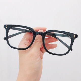 사각 뿔테 안경 자외선차단 검정 투명 긱시크 안경테