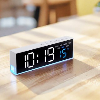 모이지 LED 탁상 시계 온도 디지털 자동 밝기 조절 알람 인테리어 시계 MZ-C20