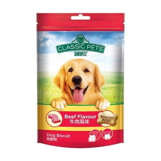 Classic Pets 加好寶 牛肉風味 狗餅乾 300g 適用於成犬, 1個, 牛肉風味300g(超取限12包)