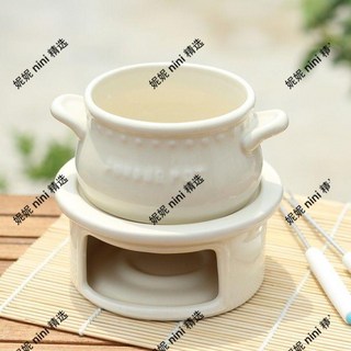 日式冰淇淋火鍋 巧克力火鍋 套裝 Fondue 陶瓷瑞士芝士奶酪火鍋爐, 1個, 1kg