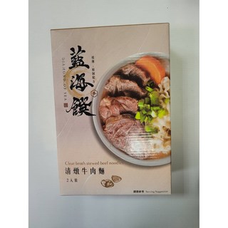藍海饌清燉牛肉麵2人份 湯頭清甜 牛肉軟嫩入味 麵條Q彈有嚼勁, 1.5kg, 6個