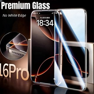 iPhone 16 Pro Max 16Plus 프리미엄 강화 유리 9D Arc 투명 화면 보호기 흰색 가장자리 없음, 01 번들 19, 01 For iPhone 16Pro max