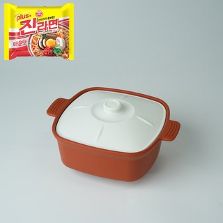 아티즌 쿡 다용도 실리콘 찜기 전자레인지 라면 계란찜 조리 대형 사각 만능찜기 1200ml, 1개, 카라멜