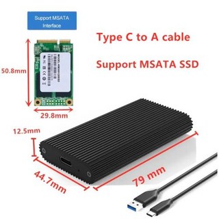EGPC 케이스 도킹 스테이션 224222602280 M.2 SSD 알루미늄 2.5 msata USB 3.0 외장 Hdd 캐디 박스 Nas 인클로저, 01 CHINA, 02 M3T C-A, 08 M3T C-C mSATA_01 CHINA