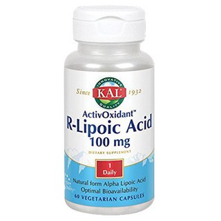 Kal R-硫辛酸素食膠囊 100mg, 60顆, 1罐