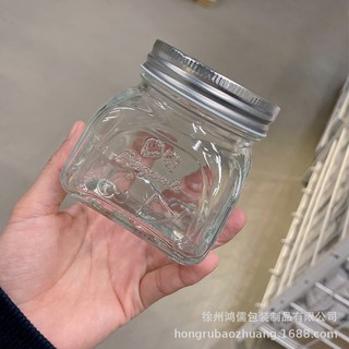 臺灣熱銷 高顏值密封罐果醬瓶 食品級帶蓋廚房雜糧收納儲物罐 鵰花復古梅森罐, 1個, 250ml;透明, 250ml