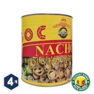 지오씨팜 나쵸 슬라이스 할라피뇨 페퍼스, 3kg, 4개