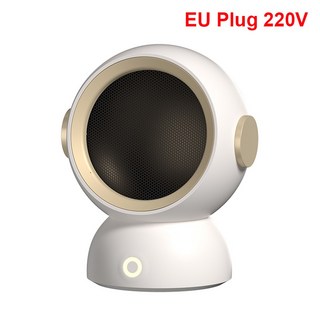휴대용 열풍기 데스크탑 무소음 빠른 가열 팬 가정용 침실 사무실용 온도 조절 기능이 있는 전기 히터 ﻿, White EU Plug 220V