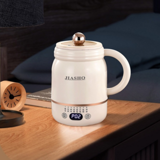 오스틱니 2026 NEW 초특가 전기 보온컵 미니 소형 학생용 전기 찻잔 다기능 물 끓이는 컵 1인용 사무실 여성용 찜 요리 건강 보양 컵, 흰색 [그물 포함] 선물 상자 없음