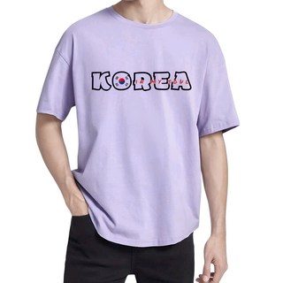 스타일리시 프린트 티셔츠 면100% 단색(오버사이즈)원단 밀도: 10수