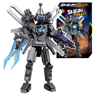 스키비디토일렛 게틀링 타이탄 카메라맨 블록완구, 혼합색상, 1개