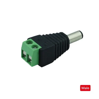 5pcs 12V DC 전원 커넥터 플러그 잭 남성 소켓 배럴 2.1mm x 어댑터 CCTV 카메라 LED 스트립 공급 터미널, 01 5PCS, 02 Screw Male