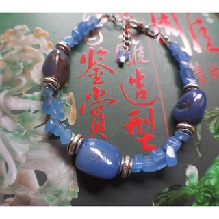 冰種紫羅蘭 純銀手鍊【紫玉瓍手鍊】