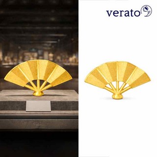 베라토 24K 순금 금부채 오브제 1g