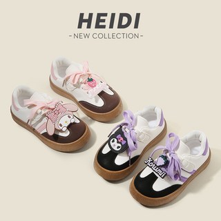 女童德訓鞋2025春鞦兒童運動鞋，休閒闆鞋小女孩卡通阿甘鞋